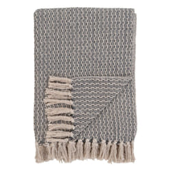House Nordic Cort throw blanket 160 x 130 cm Cotton Grey, White