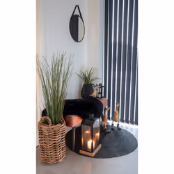 House Nordic Trapani wall mirror Round Black