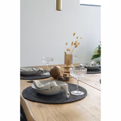 House Nordic 3984002 placemat Round Dark Grey 4 pc(s)