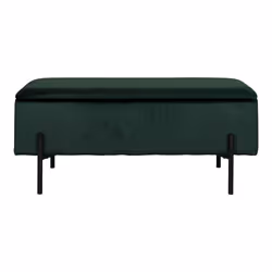 House Nordic 1409070, Padded seat, Green, Velvet, Black, Steel, Universal