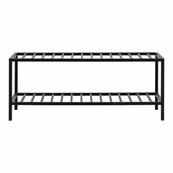 House Nordic Vita, Open, Black, Steel, 2 shelves, Black, 790 mm