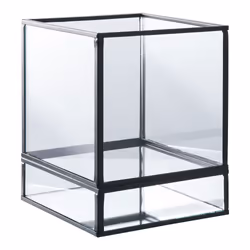 House Nordic Hurricane candle holder Glass, Metal Black - Additional view 3