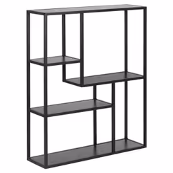 Actona Seaford Floating shelf Wall mounted Steel, Paper Black