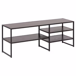 Actona Seaford, Black, Melamine, Black, Steel, 3 shelves, Matt
