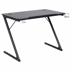 Actona Trooper, Straight, Rectangular shape, Melamine, Steel, Gaming, Carbon fibre
