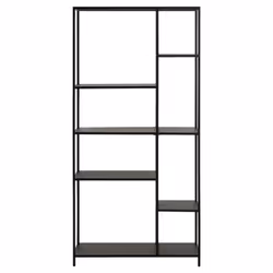 Actona Newcastle, Black, 6 shelves, Steel, Powder coating, Matt, Black