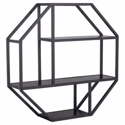 Actona Seaford Floating shelf Wall mounted Steel, Melamine Black