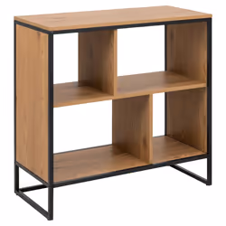 Actona Swindon, Oak, 4 shelves, Steel, Wood, Powder coating, Matt