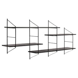 Actona Belfast Floating shelf Wall mounted Melamine, Steel Black