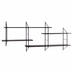 Actona Belfast Floating shelf Wall mounted Melamine, Steel Black