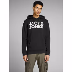 Jack & Jones 12152840, Adult, Black, XL, Cotton, Polyester, Do not bleach, Natural drying