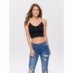 ONLY 15190175, Adult, Female, Black, Monochromatic, S/M, V-neck