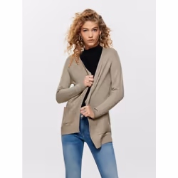 ONLY 15174274, Cardigan, Adult, Female, Beige, S, 50% Viscose, 27% Nylon, 23% Polyester