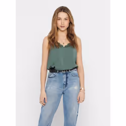 ONLY 15176550, Top (garment), Adult, Female, Green, Balsam Green, V-neck