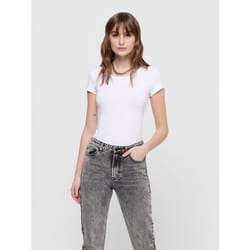 ONLY 15205059 T-shirt Jewel neckline Cotton, Elastane