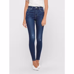 ONLY 15209155, Jeans, Female, Adult, Blue, Blue / Dark Blue Denim, Highwaist fit