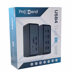 ProXtend USB4 Dual 8K Docking Station, Dark Silver - Additional view 4