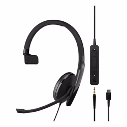 On-ear single-sided USB-C headset. 3.5 mm jack. detachable USB cable. optimized for UC professionals. with in-line call contr ...