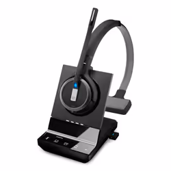 Single-sided. wireless DECT headset with triple connectivity for professionals using multiple devices including PC/softphone. ...