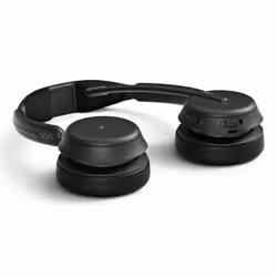 Double-sided Bluetooth® headset for the New Open Office. Combining EPOS BrainAdapt™ technology to reduce brain fatigue with i ...