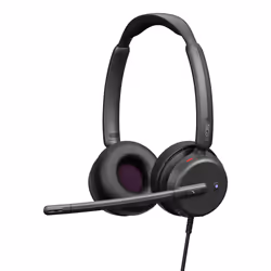 Double-sided wired headset. Teams certifiedBe heard on any call with a wired headset for hybrid workers that delivers value f ...