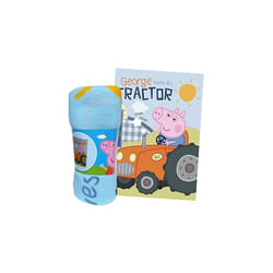 Design for Peppa Pig fleece blanket 100 x 140 cm with George Pig and his tractor