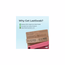 LastSwab Reusable Cotton Safety Swabs for Baby Ear Cleaning - The Sustainable and Sanitary Alternative to Single-Use Q Tips - Easy to Clean and Zero