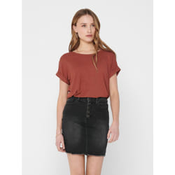 ONLY 15106662 T-shirt Round neckline Short sleeve Elastane, Polyester, Viscose
