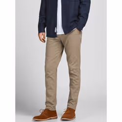 Jack & Jones 12174307, Chino, Adult, Beige, Cotton, Elastane, Do not bleach, Do not tumble dry