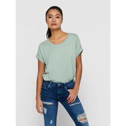 ONLY 15106662 T-shirt Round neckline Short sleeve Elastane, Polyester, Viscose
