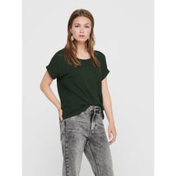 ONLY 15106662 T-shirt Round neckline Short sleeve Elastane, Polyester, Viscose