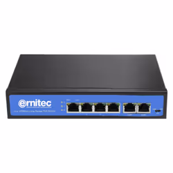 Ernitec Unmanaged, 4 x 10/100Mbps PoE Ports, 2 x 10/100Mbps RJ45 Uplink Ports, Unmanaged, Gigabit Ethernet (10/100/1000), Ful ...