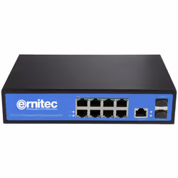 Ernitec Managed Layer 2, 8 Gigabit RJ45 ports, 2 Gigabit SFP ports, Managed, L2, Gigabit Ethernet (10/100/1000), Power over E ...