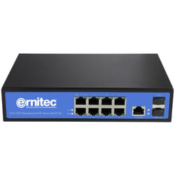 Ernitec Managed Layer 2, 8 Gigabit RJ45 ports, 2 Gigabit SFP ports