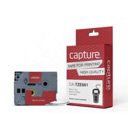 Capture CA-TZE661 label-making tape Black on yellow