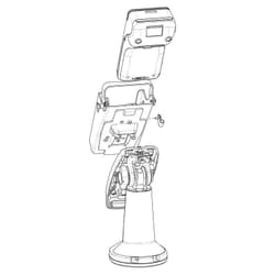 Havis Metal FlexiPole Backplate for Pax A920Pro Payment Terminal. MOQ