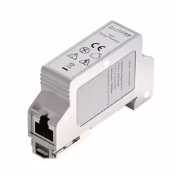 Lanview LVRDIN-POE-SP, Grey, The DIN rail as a ground wire to transmit the current to the earth, RJ45, Over voltage, IP40, Ro ...