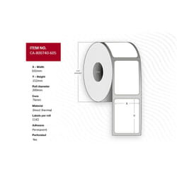 Capture CA-800740-605 printer label