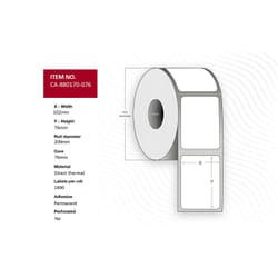 Capture CA-880170-076 printer label