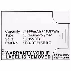 CoreParts MBXTAB-BA218, 4900 mAh, 3.85 V, 18.87 Wh, 74 mm, 107.3 mm, 4.6 mm