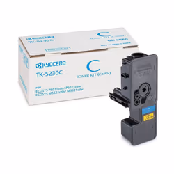 KYOCERA TK-5230. Colour toner page yield: 2200 pages. Printing colours: Cyan. Quantity per pack: 1 pc(s)