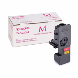 KYOCERA TK-5230. Colour toner page yield: 2200 pages. Printing colours: Magenta. Quantity per pack: 1 pc(s)