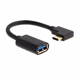 Microconnect USB3.1CAF05BH-ANG, USB Type C, USB-A, 0.2 m, Black