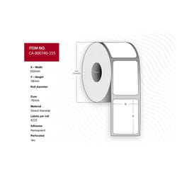 Capture CA-800740-155 printer label