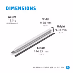 HP Rechargeable MPP 2.0 Tilt Pen (Black) - Additional view 8