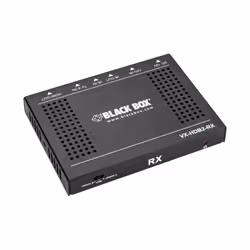 Black Box VX-HDB2-RX, AV receiver, 70 m, Wired, Black, HDCP