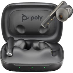 POLY Voyager Free 60 UC Carbon Black Earbuds +BT700 USB-C Adapter +Basic Charge Case