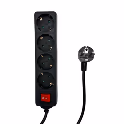 Microconnect MC-GRU0045BS, 5 m, Indoor, Type F, Type F, Angled, Black