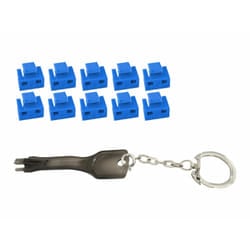 Microconnect MC-RJ45PORTBLOCK-B port blocker Port blocker key RJ-45 Black, Blue 10 pc(s)
