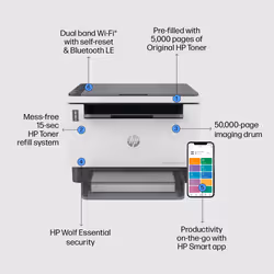 HP LaserJet Tank MFP 1604w Printer - Additional view 7